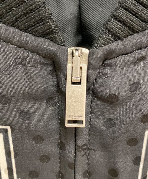 Saint Laurent Paris（サンローランパリ）Saint Laurent Paris (サンローランパリ) ドットプリントシルクボンバージャケット ブラック サイズ:52の古着・服飾アイテム