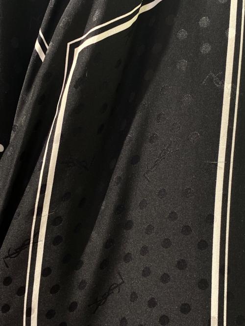 Saint Laurent Paris（サンローランパリ）Saint Laurent Paris (サンローランパリ) ドットプリントシルクボンバージャケット ブラック サイズ:52の古着・服飾アイテム