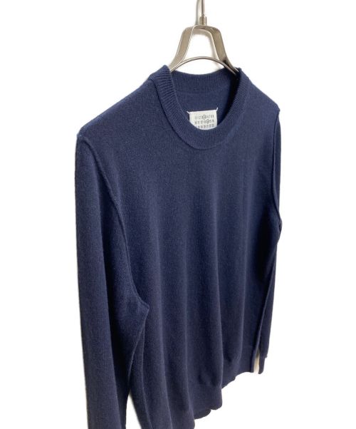 Maison Margiela（メゾンマルジェラ）Maison Margiela (メゾンマルジェラ) エコカシミアクルーネックニット ネイビー サイズ:Sの古着・服飾アイテム