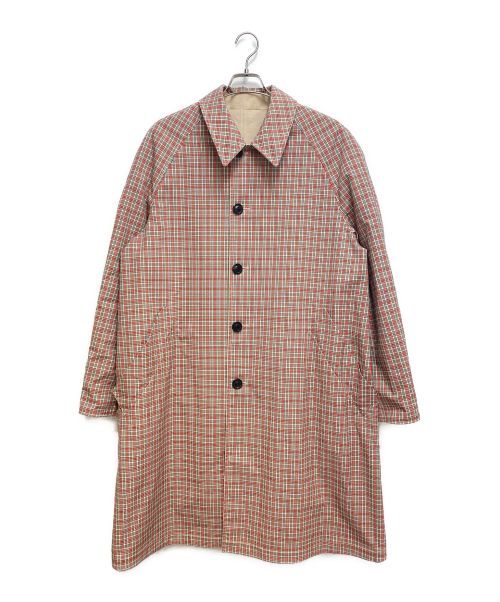 Maison Margiela（メゾンマルジェラ）Maison Margiela (メゾンマルジェラ) オーバーサイズチェックコート オレンジ サイズ:52の古着・服飾アイテム