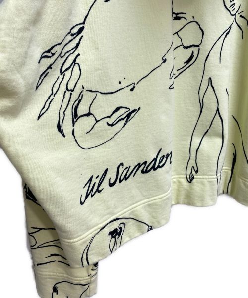 JIL SANDER（ジルサンダー）JIL SANDER (ジルサンダー) 22AW HOODIE SWEATSHIRT イエロー サイズ:Lの古着・服飾アイテム