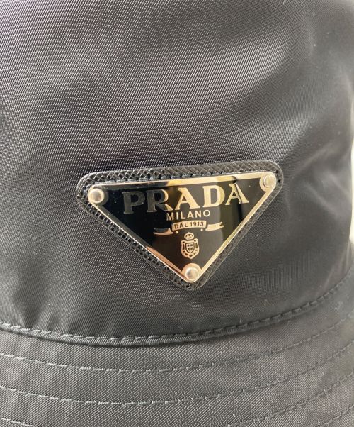 PRADA（プラダ）PRADA (プラダ) Renylon（リナイロン） バケットハット ブラック サイズ:Lの古着・服飾アイテム