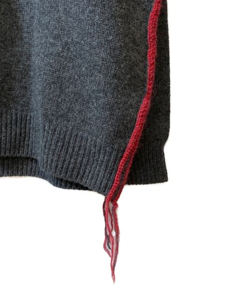 COMME des GARCONS HOMME（コムデギャルソン オム）COMME des GARCONS HOMME (コムデギャルソン オム) サイドラインデザインニット AD2022 グレー サイズ:Mの古着・服飾アイテム