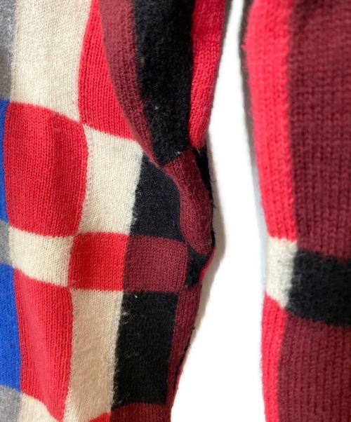 COMME des GARCONS HOMME PLUS（コムデギャルソンオムプリュス）COMME des GARCONS HOMME PLUS (コムデギャルソンオムプリュス) クレイジーパターンニット AD2022 マルチカラー サイズ:Sの古着・服飾アイテム