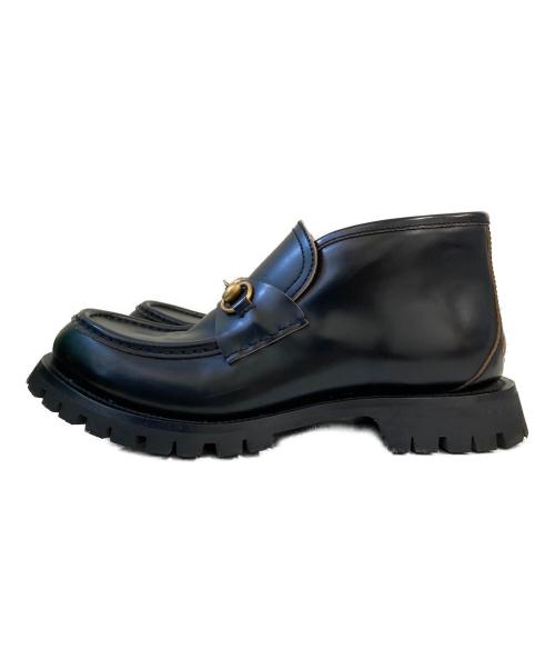 GUCCI（グッチ）GUCCI (グッチ) LEATHER HORSEBIT LOAFER ブラック サイズ:9 1/2の古着・服飾アイテム