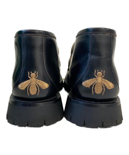GUCCI（グッチ）GUCCI (グッチ) LEATHER HORSEBIT LOAFER ブラック サイズ:9 1/2の古着・服飾アイテム