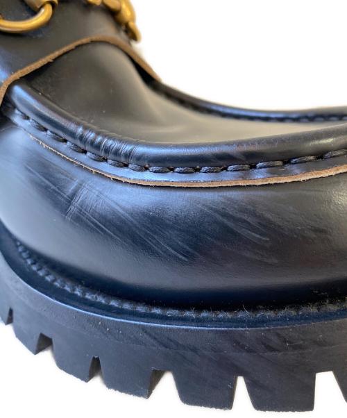 GUCCI（グッチ）GUCCI (グッチ) LEATHER HORSEBIT LOAFER ブラック サイズ:9 1/2の古着・服飾アイテム