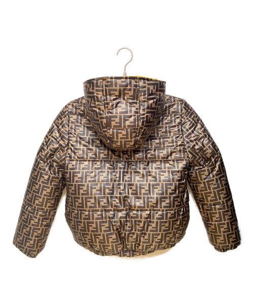 FENDI KIDS（フェンディ キッズ）FENDI KIDS (フェンディ キッズ) ズッカ柄ダウンジャケット ブラウン サイズ:12Aの古着・服飾アイテム