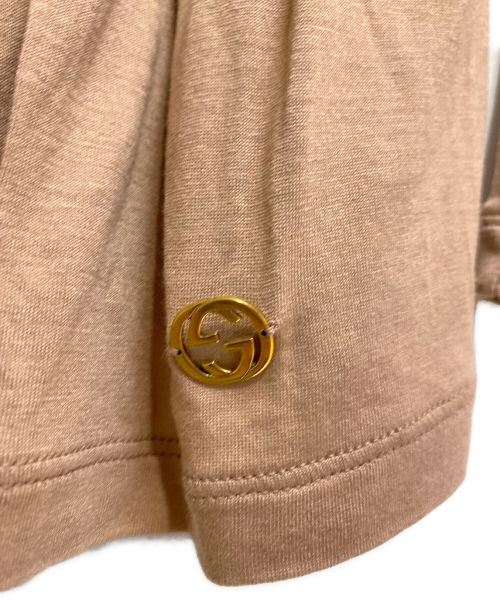 GUCCI（グッチ）GUCCI (グッチ) ドレープカットソー ブラウン サイズ:Sの古着・服飾アイテム