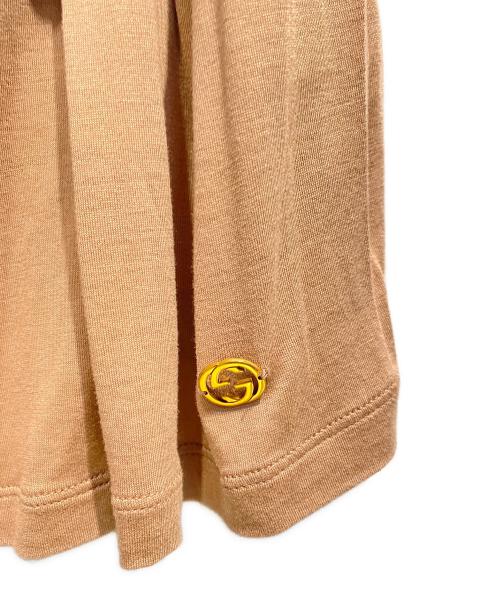 GUCCI（グッチ）GUCCI (グッチ) ドレープカットソー ブラウン サイズ:XSの古着・服飾アイテム