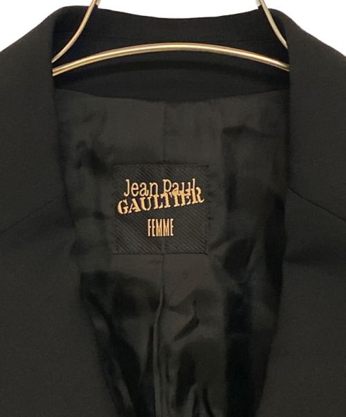 Jean Paul GAULTIER（ジャンポールゴルチェ）Jean Paul GAULTIER (ジャンポールゴルチエ) バックレーステーラードジャケット ブラック サイズ:38の古着・服飾アイテム