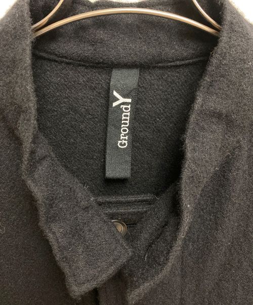 GROUND Y（グラウンドワイ）GROUND Y (グラウンドワイ) スタンドカラーコート ブラック サイズ:3の古着・服飾アイテム
