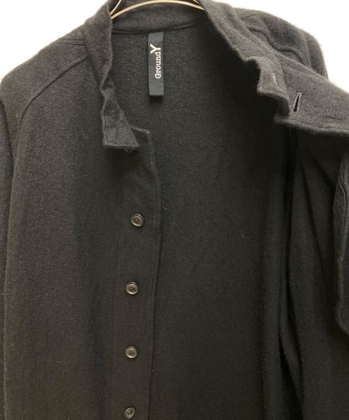 GROUND Y（グラウンドワイ）GROUND Y (グラウンドワイ) スタンドカラーコート ブラック サイズ:3の古着・服飾アイテム