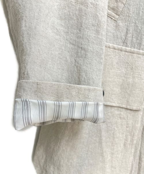 Yohji Yamamoto pour homme（ヨウジヤマモト プールオム）Yohji Yamamoto pour homme (ヨウジヤマモト プールオム) 22SS 右前耳使い箱ポケジャケット ブラック×アイボリー サイズ:3の古着・服飾アイテム