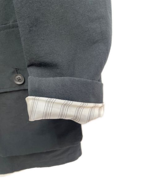 Yohji Yamamoto pour homme（ヨウジヤマモト プールオム）Yohji Yamamoto pour homme (ヨウジヤマモト プールオム) 22SS 右前耳使い箱ポケジャケット ブラック×アイボリー サイズ:3の古着・服飾アイテム