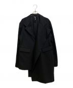 GROUND Yグラウンドワイ）の古着「23AW T/W GABARDINE ASYMMETRY JACKET」｜ブラック