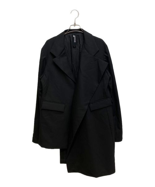 GROUND Y（グラウンドワイ）GROUND Y (グラウンドワイ) 23AW T/W GABARDINE ASYMMETRY JACKET ブラック サイズ:3の古着・服飾アイテム