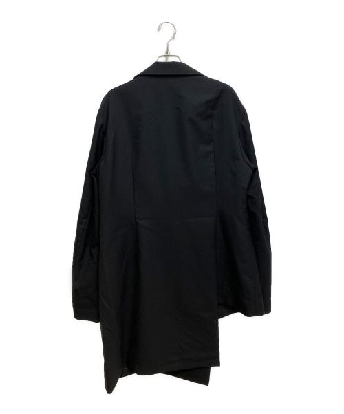 GROUND Y（グラウンドワイ）GROUND Y (グラウンドワイ) 23AW T/W GABARDINE ASYMMETRY JACKET ブラック サイズ:3の古着・服飾アイテム