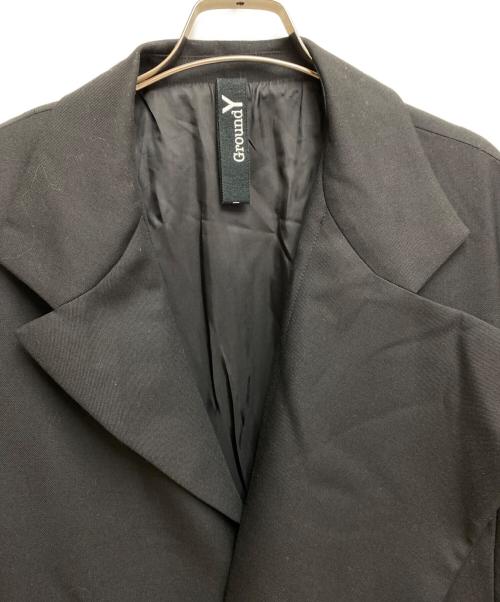 GROUND Y（グラウンドワイ）GROUND Y (グラウンドワイ) 23AW T/W GABARDINE ASYMMETRY JACKET ブラック サイズ:3の古着・服飾アイテム