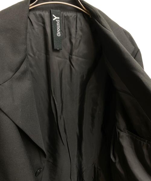 GROUND Y（グラウンドワイ）GROUND Y (グラウンドワイ) 23AW T/W GABARDINE ASYMMETRY JACKET ブラック サイズ:3の古着・服飾アイテム