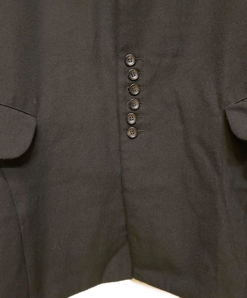 COMME des GARCONS HOMME PLUS（コムデギャルソンオムプリュス）COMME des GARCONS HOMME PLUS (コムデギャルソンオムプリュス) 22AW ノーカラージャケット ブラック サイズ:Sの古着・服飾アイテム