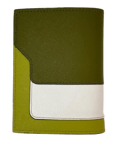 MARNI（マルニ）MARNI (マルニ) バイカラーコンパクトウォレット グリーンの古着・服飾アイテム