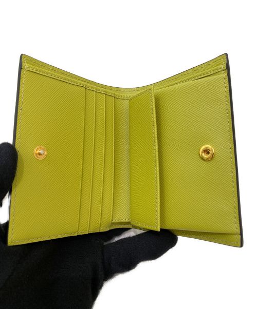MARNI（マルニ）MARNI (マルニ) バイカラーコンパクトウォレット グリーンの古着・服飾アイテム