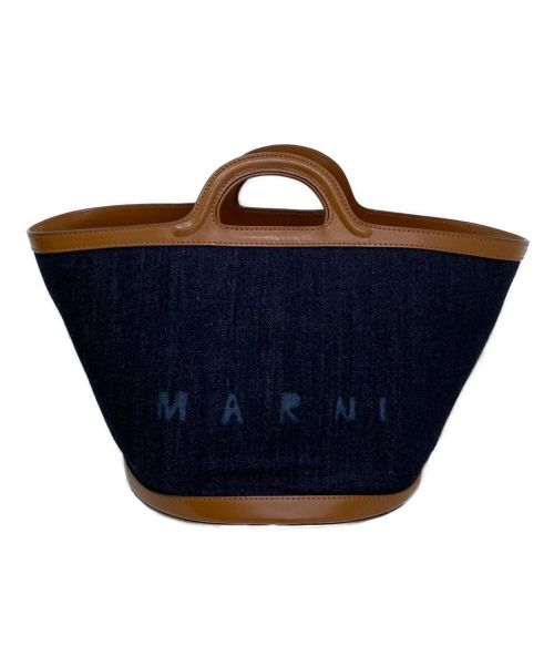 MARNI（マルニ）MARNI (マルニ) TROPICALIA SMALL/トロピカリア/2WAYバッグ インディゴ×ブラウン サイズ:スモールの古着・服飾アイテム