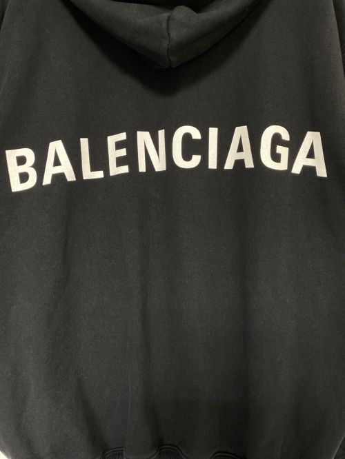 BALENCIAGA（バレンシアガ）BALENCIAGA (バレンシアガ) LOGO PULLOVER PARKA ブラック サイズ:Mの古着・服飾アイテム