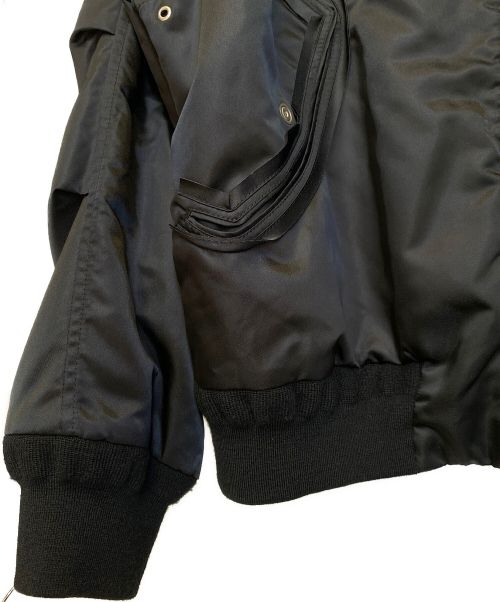 Maison Margiela（メゾンマルジェラ）Maison Margiela (メゾンマルジェラ) 18AW オーバーサイズMA-1ジャケット ブラック サイズ:52の古着・服飾アイテム