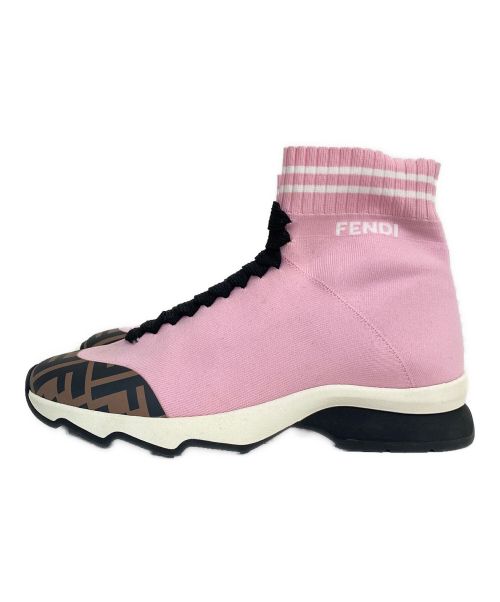 FENDI（フェンディ）FENDI (フェンディ) ソックススニーカー ピンク サイズ:37の古着・服飾アイテム