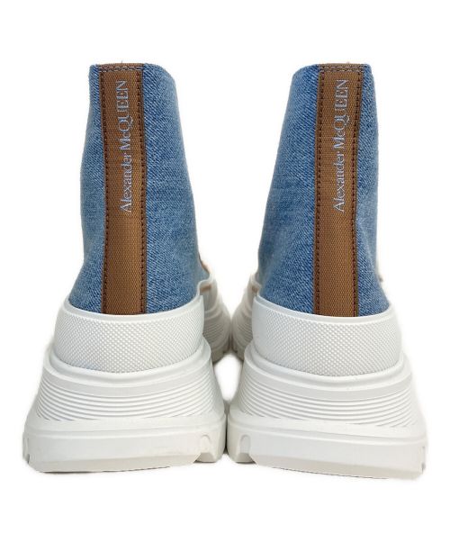 ALEXANDER McQUEEN（アレキサンダーマックイーン）ALEXANDER McQUEEN (アレキサンダーマックイーン) トレッドスリックブーツ ブルー サイズ:39の古着・服飾アイテム