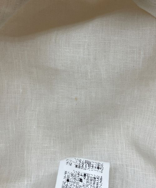 HERMES（エルメス）HERMES (エルメス) レザーパイピング広つばハット ベージュ×ブラック サイズ:58の古着・服飾アイテム
