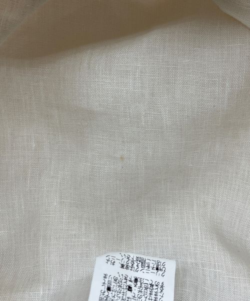 HERMES（エルメス）HERMES (エルメス) レザーパイピング広つばハット ベージュ×ブラック サイズ:58の古着・服飾アイテム
