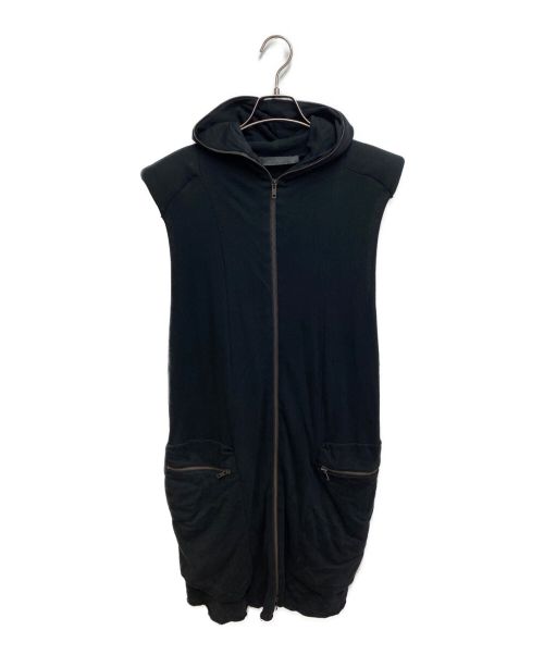 HAIDER ACKERMANN（ハイダーアッカーマン）HAIDER ACKERMANN (ハイダーアッカーマン) ロングフーディ ブラック サイズ:34の古着・服飾アイテム