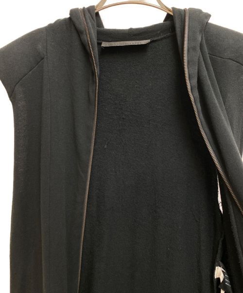 HAIDER ACKERMANN（ハイダーアッカーマン）HAIDER ACKERMANN (ハイダーアッカーマン) ロングフーディ ブラック サイズ:34の古着・服飾アイテム