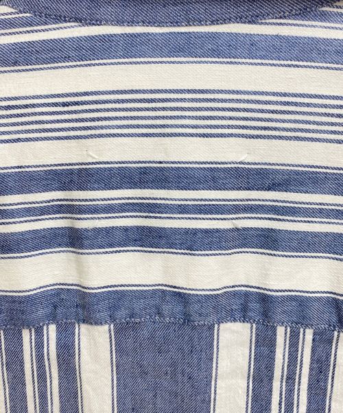 Maison Margiela（メゾンマルジェラ）Maison Margiela (メゾンマルジェラ) ストライプコート ブルー サイズ:44の古着・服飾アイテム