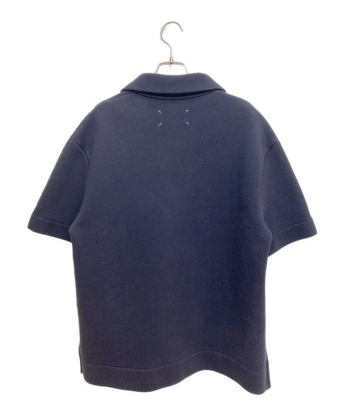 Maison Margiela（メゾンマルジェラ）Maison Margiela (メゾンマルジェラ) スキューバコットンピケ オーバーサイズポロシャツ ネイビー サイズ:44の古着・服飾アイテム