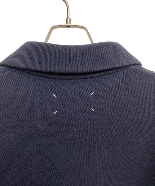 Maison Margiela（メゾンマルジェラ）Maison Margiela (メゾンマルジェラ) スキューバコットンピケ オーバーサイズポロシャツ ネイビー サイズ:44の古着・服飾アイテム
