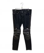 Saint Laurent Parisサンローランパリ）の古着「バイカーデニムパンツ」｜ブラック