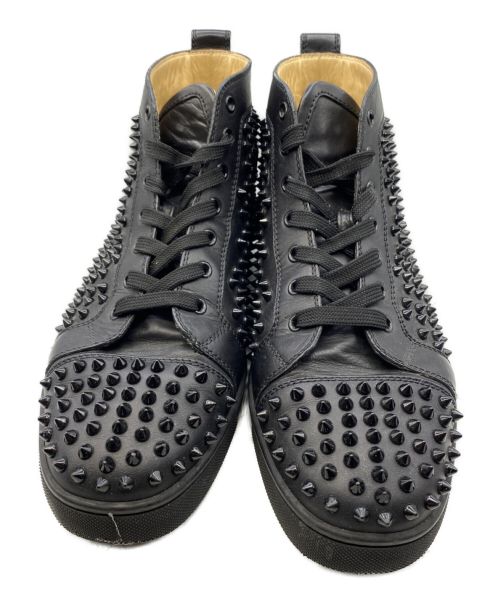 Christian Louboutin（クリスチャン・ルブタン）Christian Louboutin (クリスチャン・ルブタン) スタッズハイカットスニカー ブラック サイズ:44の古着・服飾アイテム