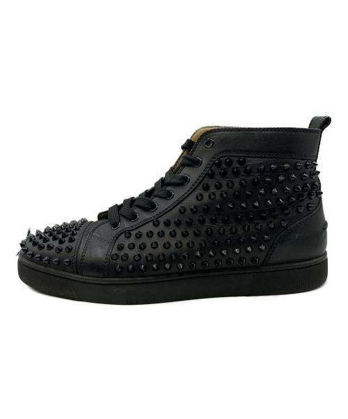 Christian Louboutin（クリスチャン・ルブタン）Christian Louboutin (クリスチャン・ルブタン) スタッズハイカットスニカー ブラック サイズ:44の古着・服飾アイテム