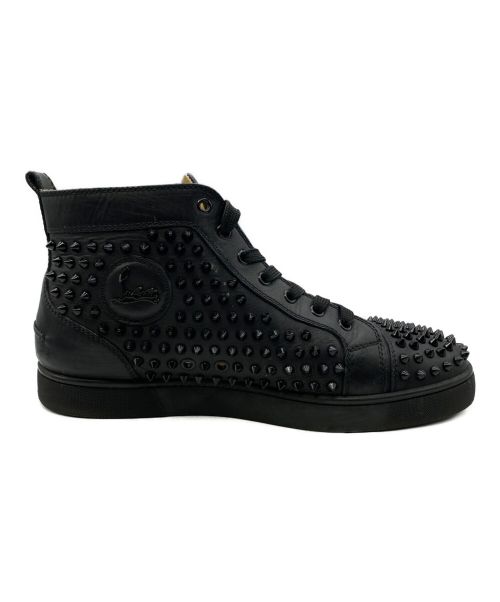 Christian Louboutin（クリスチャン・ルブタン）Christian Louboutin (クリスチャン・ルブタン) スタッズハイカットスニカー ブラック サイズ:44の古着・服飾アイテム