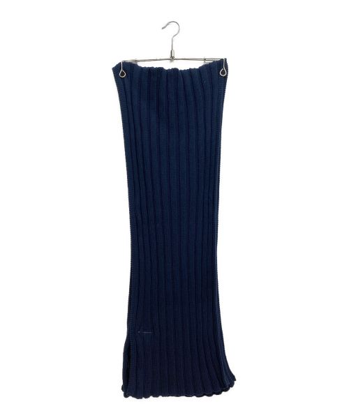 MM6 Maison Margiela（エムエムシックスメゾンマルジェラ）MM6 Maison Margiela (エムエムシックス メゾンマルジェラ) ロゴマフラー ネイビーの古着・服飾アイテム