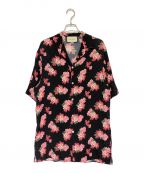 GUCCIグッチ）の古着「オープンカラーシャツ」｜ブラック