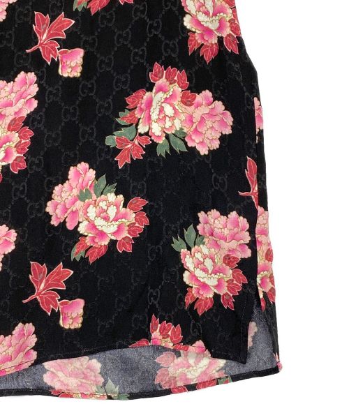 GUCCI（グッチ）GUCCI (グッチ) オープンカラーシャツ ブラック サイズ:44の古着・服飾アイテム
