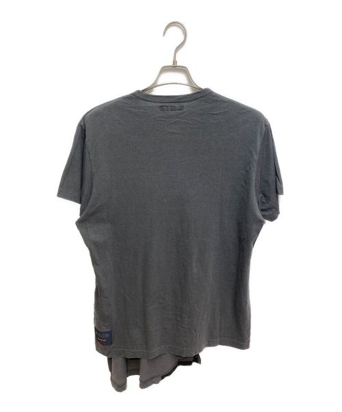 REGULATION Yohji Yamamoto（レギュレーションヨウジヤマモト）REGULATION Yohji Yamamoto (レギュレーションヨウジヤマモト) アシンメトリーＴシャツ ブラック サイズ:3の古着・服飾アイテム