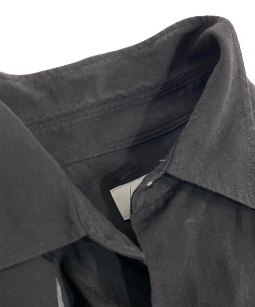 Yohji Yamamoto pour homme（ヨウジヤマモト プールオム）Yohji Yamamoto pour homme (ヨウジヤマモト プールオム) 22SS ダリアプリントブロード半袖 シャツ ブラック サイズ:3の古着・服飾アイテム