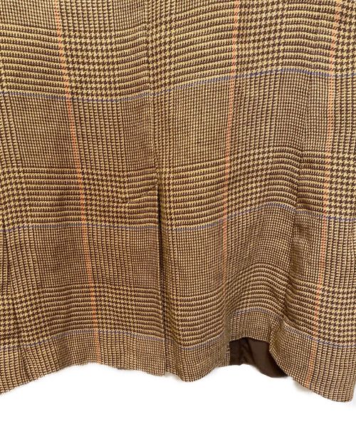 DRIES VAN NOTEN（ドリスヴァンノッテン）DRIES VAN NOTEN (ドリスヴァンノッテン) リネンチェックジャケット ブラウン サイズ:44の古着・服飾アイテム