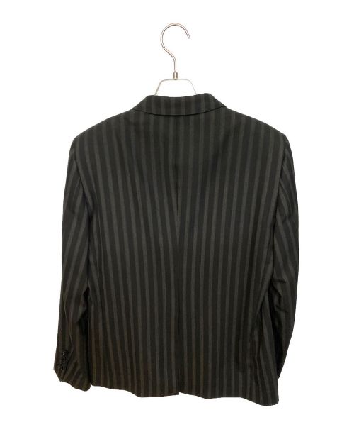 CELINE（セリーヌ）CELINE (セリーヌ) ストライプ3Bジャケット ブラック サイズ:46の古着・服飾アイテム